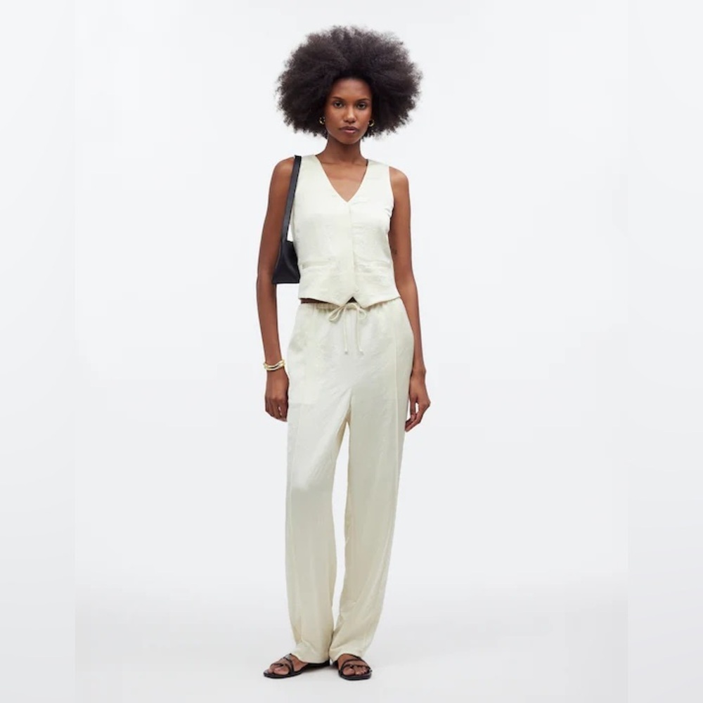 Madewell Cream Women's Trousers - Picture 3 of 11